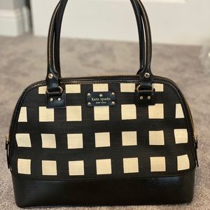 Black and White Plaid Kate Spade Purse